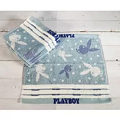 【PLAYBOY】雪國星空方巾 12入組 藍色