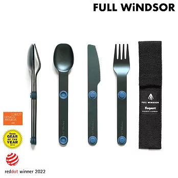 Full Windsor Magware 磁性餐具三件組 MAG-SS-BLU / 城市綠洲 (叉刀匙 鋁合金 露營炊具) 藍