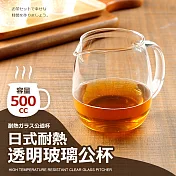 日式耐熱透明玻璃公杯500CC(玻璃杯/攪拌杯/量杯)