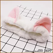『坂井.亞希子』日本少女系可愛小兔耳朵造型洗臉髮帶 -白色