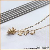 『坂井．亞希子』星星點綴幸福小金魚造型項鍊 -金色