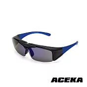 【ACEKA】隕石黑運動太陽眼鏡-掀蓋式 (TRENDY 休閒運動系列) 藍