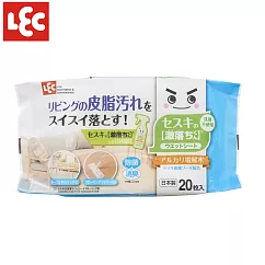日本LEC 激落倍半碳酸鈉居家及地板清潔濕巾20枚