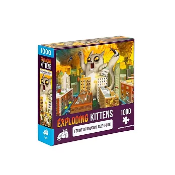 【GoKids】爆炸貓1000片拼圖: 哥吉喵 英文版 Exploding Kittens 1000 Piece Puzzle Feline Of Unusual Siz