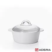 【ADERIA】日本進口陶瓷塗層耐熱玻璃調理鍋1.2L