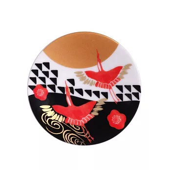 【和藍】美濃燒∣日本傳統緣起陶瓷小皿 ‧ 鶴