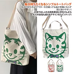 【Sayaka紗彌佳】日系甜美插畫素描風動物造型單肩手提3WAY包 ─貓咪款