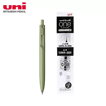 (1筆1芯)UNI UNI-BALL ONE F 鋼珠筆高階版 0.38 (卡其綠/屜笛)