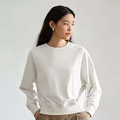 旅途原品 韓國進口慵懶顯瘦短款衛衣 M L XL L 珍珠白