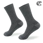ADISI 羊毛保暖襪 AS22052 / 城市綠洲 (毛襪 羊毛襪 中筒襪 滑雪襪) M 黑灰
