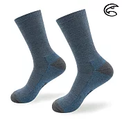 ADISI 羊毛保暖襪 AS22052 / 城市綠洲 (毛襪 羊毛襪 中筒襪 滑雪襪) L 藍灰