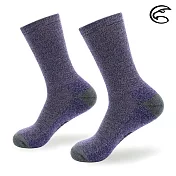 ADISI 羊毛保暖襪 AS22052 / 城市綠洲 (毛襪 羊毛襪 中筒襪 滑雪襪) M 紫灰