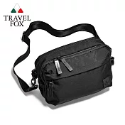 【TRAVEL FOX 旅狐】BLACK SERIES 輕質感風潮防潑水側背包(TB808-01) 黑