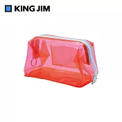 【KING JIM】CHEERS! PVC大開口收納包  紅色 (CH5540T-RD)