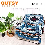 OUTSY民族風露營居家雙面針織蓋毯沙發毯 150×125cm(M) 女神貝加爾