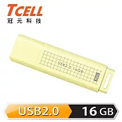 TCELL冠元 USB2.0 16GB 文具風隨身碟(奶油色)