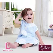【Olivia】全棉六層紗 寶寶兒童四季防踢被背心 3-4Y 藍色動物