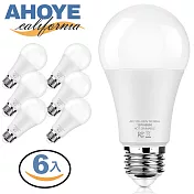 【Ahoye】12W 6500K白光 LED燈泡 全電壓110V~265V (六入組)