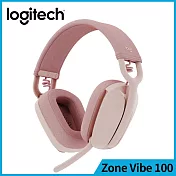 羅技 ZoneVibe100 無線藍芽耳機麥克風 玫瑰粉