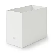 【MUJI 無印良品】聚丙烯檔案盒.標準型.寬.A4.白灰