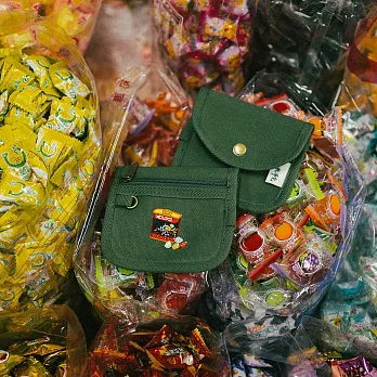 【一帆布包】臺灣老派菓子-帆布口袋零錢包- 鐵罐水果糖