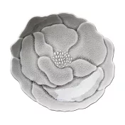 【日本Aito】瀨戶燒|花瓣陶瓷餐盤16cm ‧ 墨灰