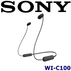 SONY WI─C100 入門級 25小時長續航 防潑濺 頸掛式藍芽耳機 新力索尼公司貨保固一年 黑色