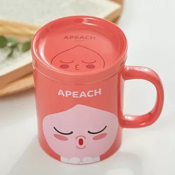 【韓國Keshop】Kakao Friends陶瓷馬克杯(附杯蓋) ‧ Apeach