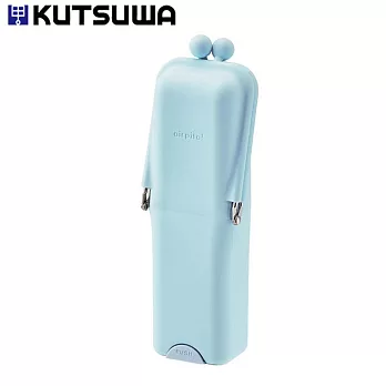 KUTSUWA airpita! Slim 可立式矽膠吸盤筆盒 淡藍色