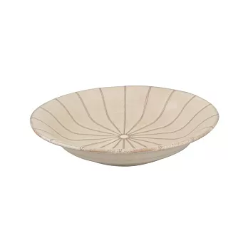 【KAKUNI】窯變粉引十草 陶瓷咖哩餐盤21cm