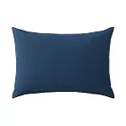 【MUJI 無印良品】柔舒水洗棉枕套/50暗藍