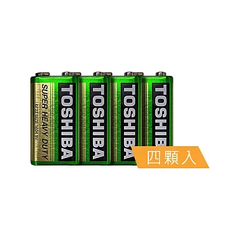 東芝TOSHIBA 環保碳鋅電池 9V專用電池(4入) 原廠公司貨 6F22UG