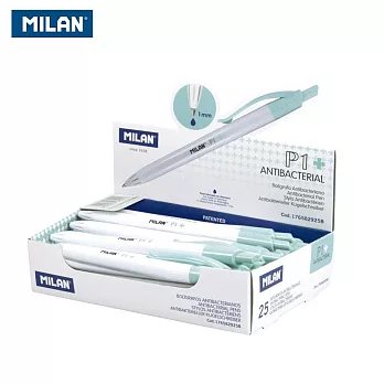 MILAN P1 工業級銀離子抗菌原子筆_1.0mm(3色可選)25入 藍色