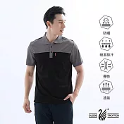 【遊遍天下】MIT台灣製男款抗UV防曬速乾吸濕排汗機能POLO衫(GS1005) 2XL 黑色