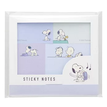 sun-star 日本製 Snoopy 美式風格系列 漸層色系便籤組 史努比 藍色系