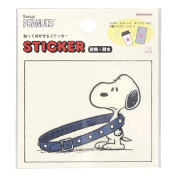 sun-star Snoopy 防水耐熱無痕裝飾貼紙 史努比 項圈
