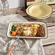 【Homely Zakka】北歐極簡奶油風啞光陶瓷餐盤餐具_大長方盤(3色任選) 奶油白