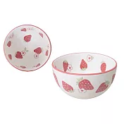 【日本SHINACASA】可愛復古風陶瓷餐碗320ml ‧ 草莓