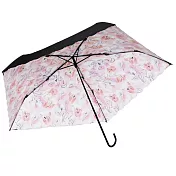 【estaa】日本抗UV遮光遮熱輕量折傘(附傘套) ‧ 浪漫花朵(黑)
