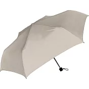 【NAKATANI】抗UV遮光耐強風輕量素色折傘(附傘套) ‧ 淺灰