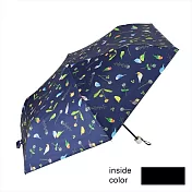 【日本nifty colors】抗UV遮光遮熱輕量折傘(附傘套) ‧ 文鳥鸚鵡