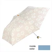 【日本nifty colors】抗UV遮光遮熱輕量折傘(附傘套) ‧ 瑪格麗特(杏)
