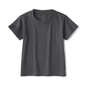 【MUJI 無印良品】幼兒棉混聚酯纖維圓領短袖T恤 80 墨灰