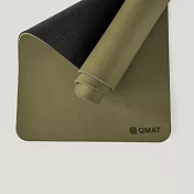 【QMAT】10mm運動墊 台灣製（隨貨附贈束帶及網袋） 橄欖綠/黑