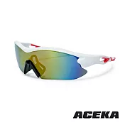 【ACEKA】追風者運動太陽眼鏡 (TRENDY 休閒運動系列) 白