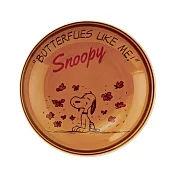【日本YAMAKA】Snoopy史奴比 復古陶瓷深盤21cm ‧ 棕
