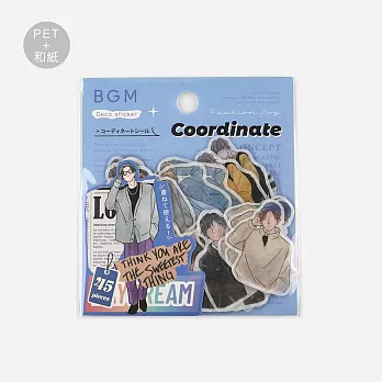 【BGM】散裝裝飾貼紙包45入 ‧ 人物線畫-男子
