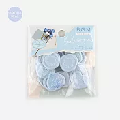 【BGM】散裝PVC封蠟章造型貼紙包18入 ‧ 藍色