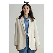 ltyp旅途原品 高支高密精梳棉西裝外套 M L XL L 荼白色