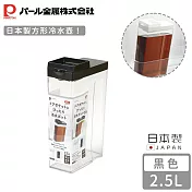 【日本珍珠金屬】日本製方形冷水壺2.5L -黑色